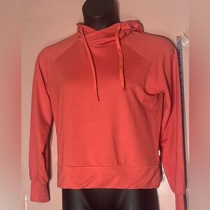 Mondetta Vibrant Coral orange hoodie sweatshirt Hoodie oversized XS.